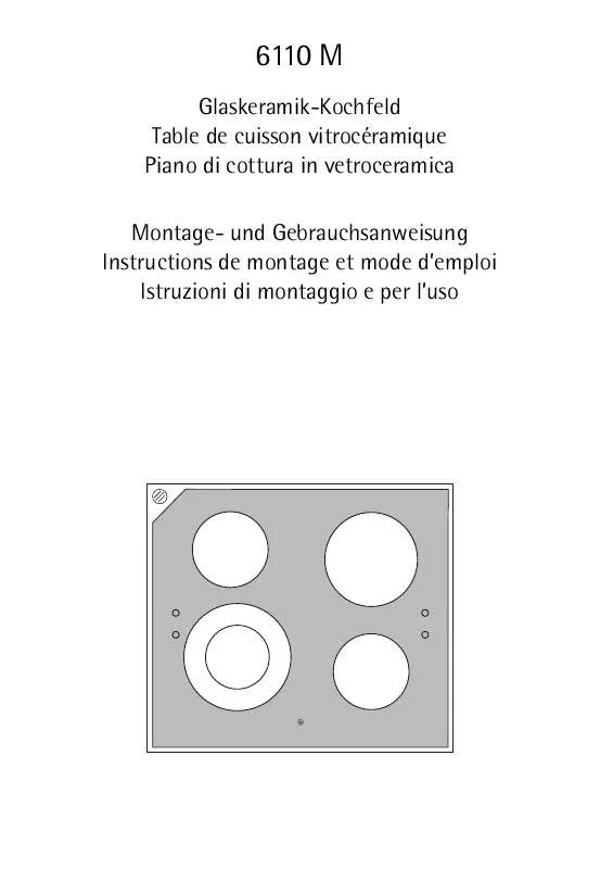 Mode d'emploi AEG-ELECTROLUX 6110M-MN 31I