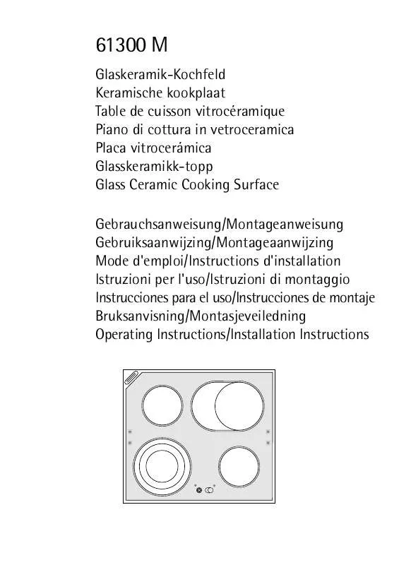 Mode d'emploi AEG-ELECTROLUX 61300M-DCW24