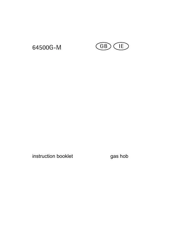 Mode d'emploi AEG-ELECTROLUX 64500G-M