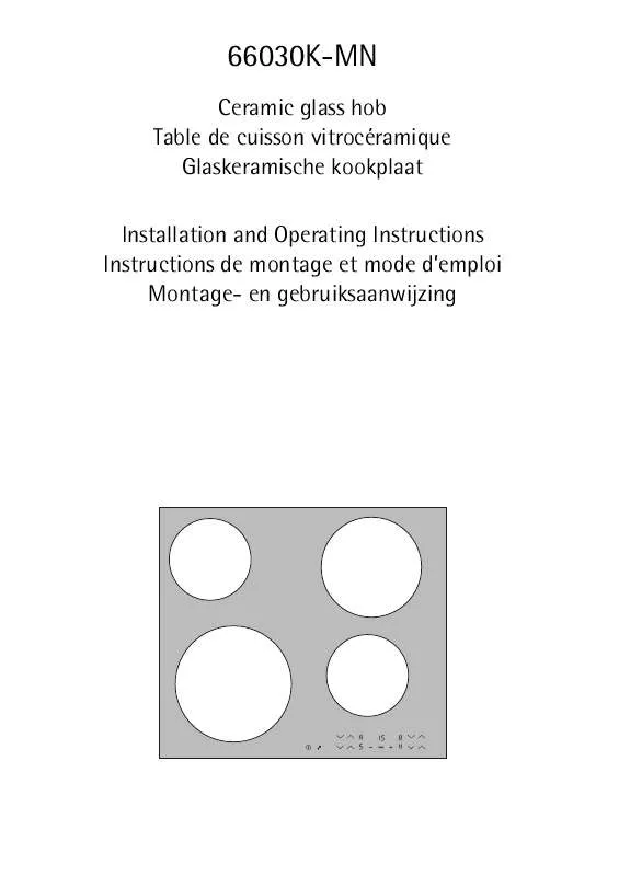 Mode d'emploi AEG-ELECTROLUX 66030K-MN 92F