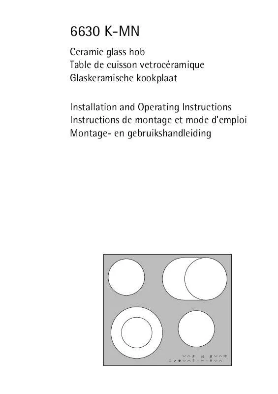 Mode d'emploi AEG-ELECTROLUX 6630K-MN