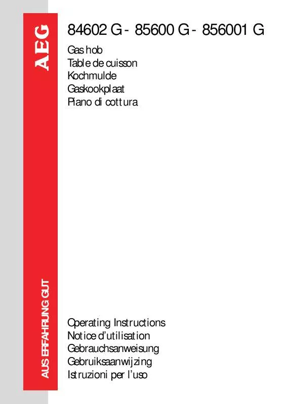 Mode d'emploi AEG-ELECTROLUX 84602G-G