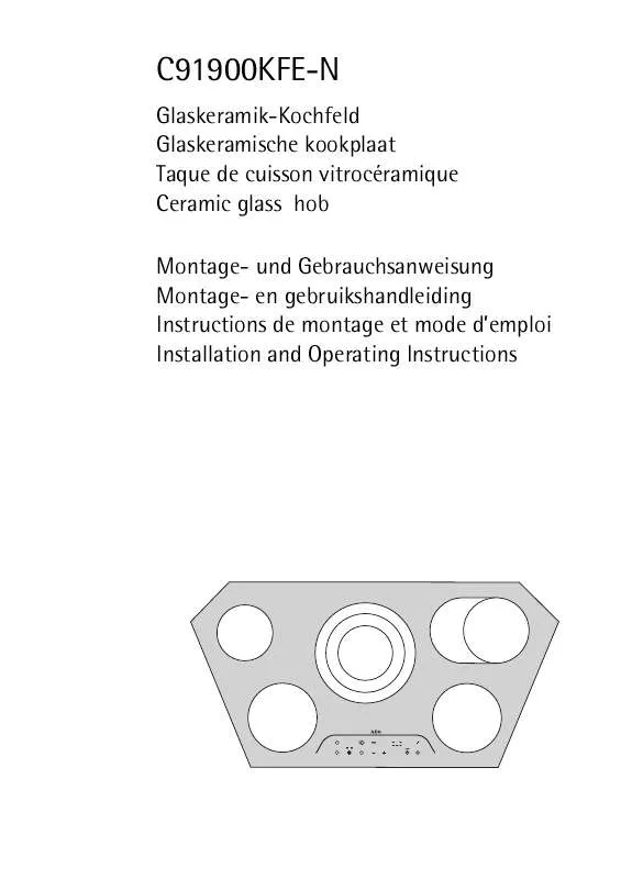 Mode d'emploi AEG-ELECTROLUX 91900KFE-N(AEG)