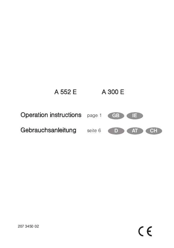 Mode d'emploi AEG-ELECTROLUX A552EBP