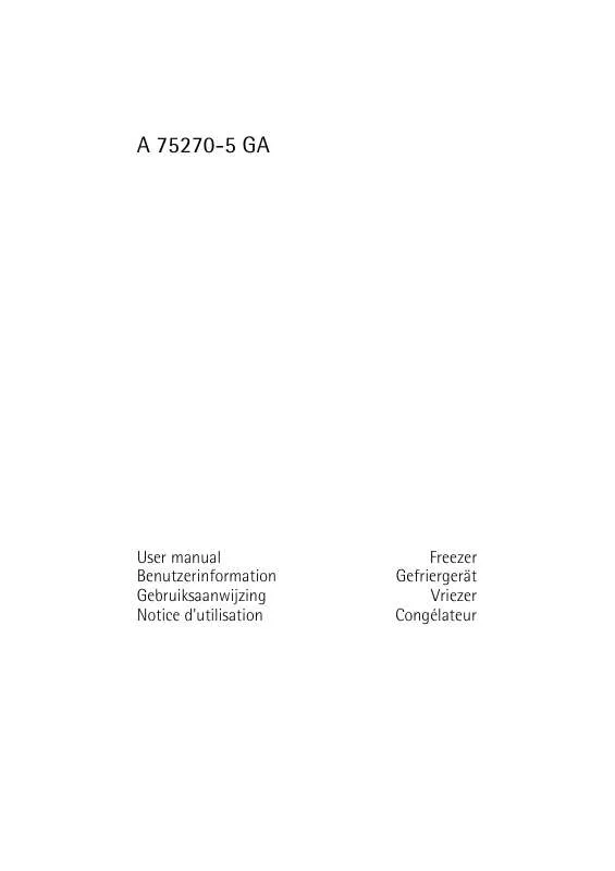 Mode d'emploi AEG-ELECTROLUX A75270GA5
