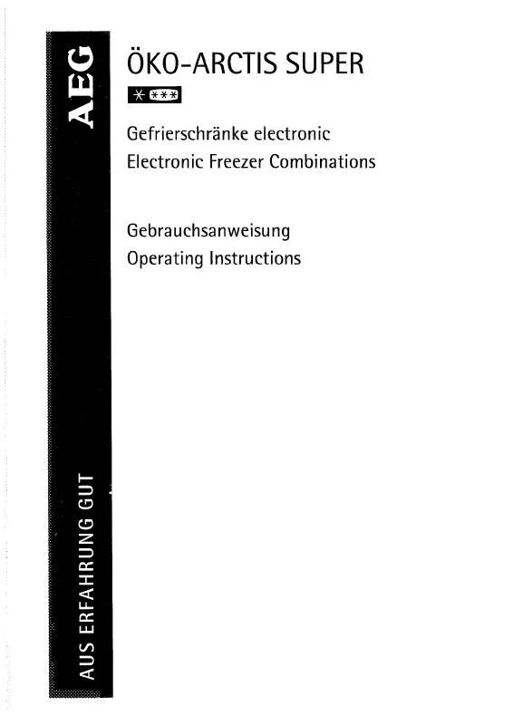 Mode d'emploi AEG-ELECTROLUX ARCSUPER3673-4GS