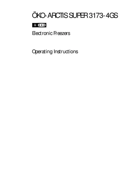 Mode d'emploi AEG-ELECTROLUX ARCTIS 3173-4GS