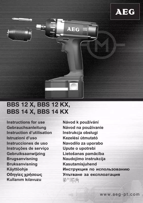 Mode d'emploi AEG-ELECTROLUX BBS 12 KX