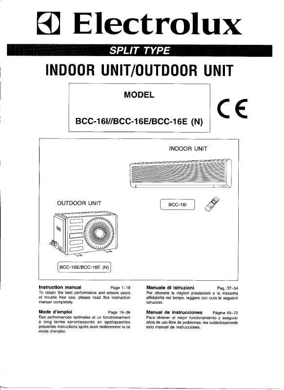 Mode d'emploi AEG-ELECTROLUX BCC16E