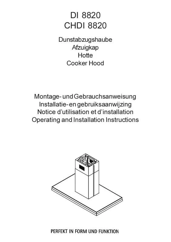 Mode d'emploi AEG-ELECTROLUX CHDI8820-A/GB