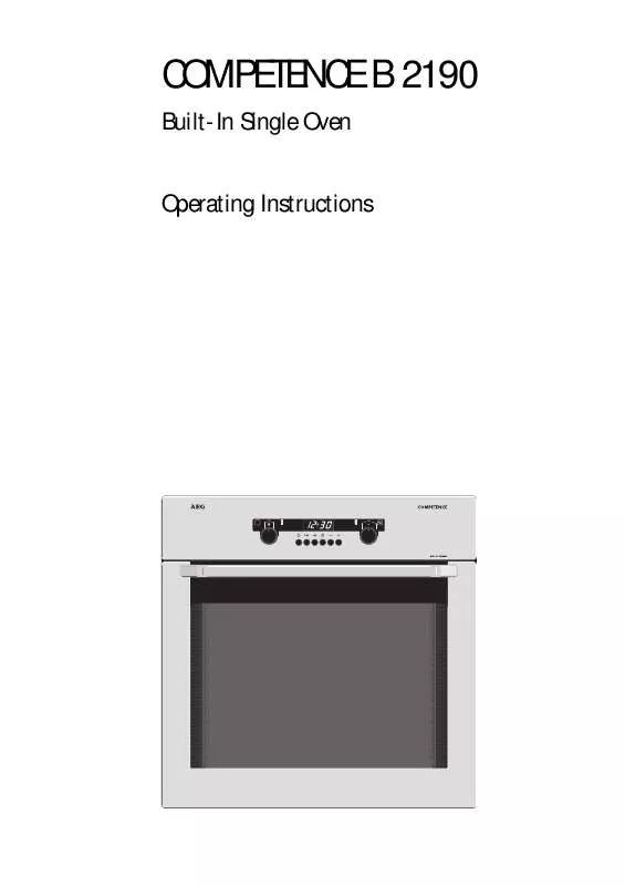 Mode d'emploi AEG-ELECTROLUX COMPETENCE B2190D