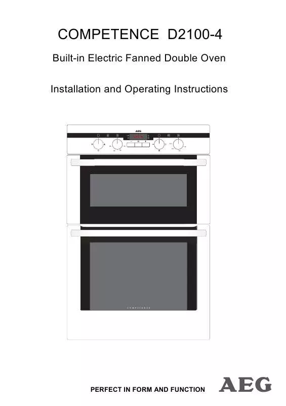 Mode d'emploi AEG-ELECTROLUX D2100-4-B(BLACK)