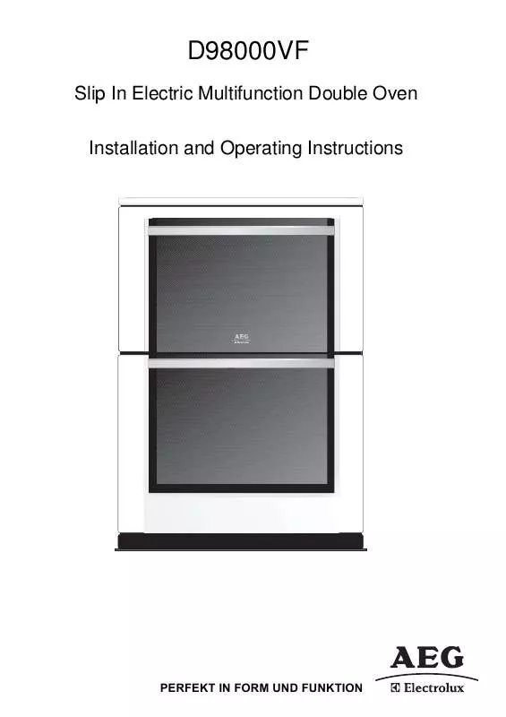 Mode d'emploi AEG-ELECTROLUX D98000VF-W