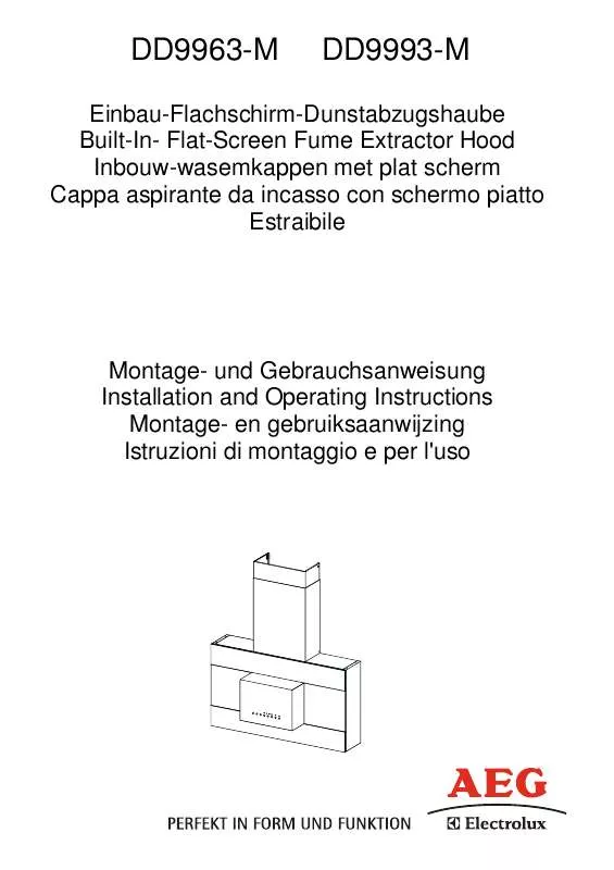 Mode d'emploi AEG-ELECTROLUX DD9963-M