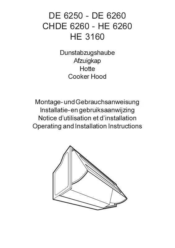 Mode d'emploi AEG-ELECTROLUX DE6260-ML9