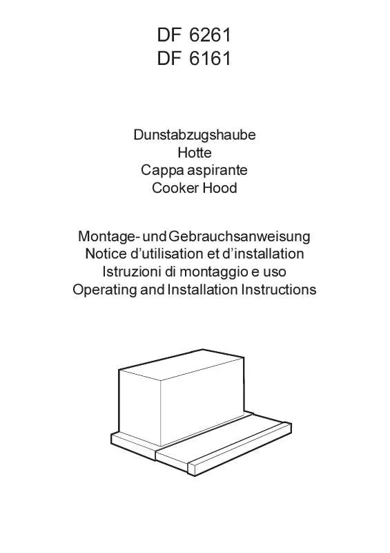 Mode d'emploi AEG-ELECTROLUX DF6162B/CH