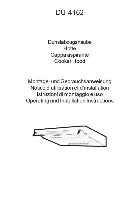 Mode d'emploi AEG-ELECTROLUX DU4162B/CH