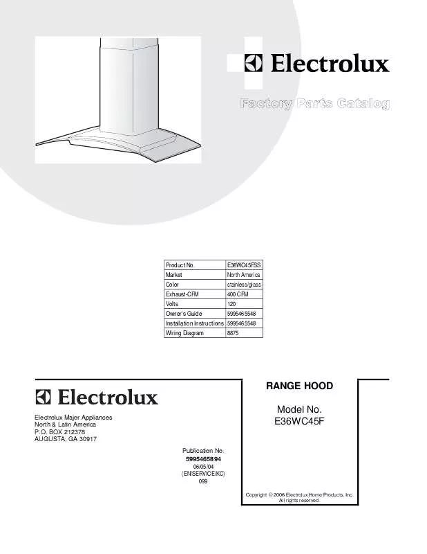 Mode d'emploi AEG-ELECTROLUX E36WC45FSS