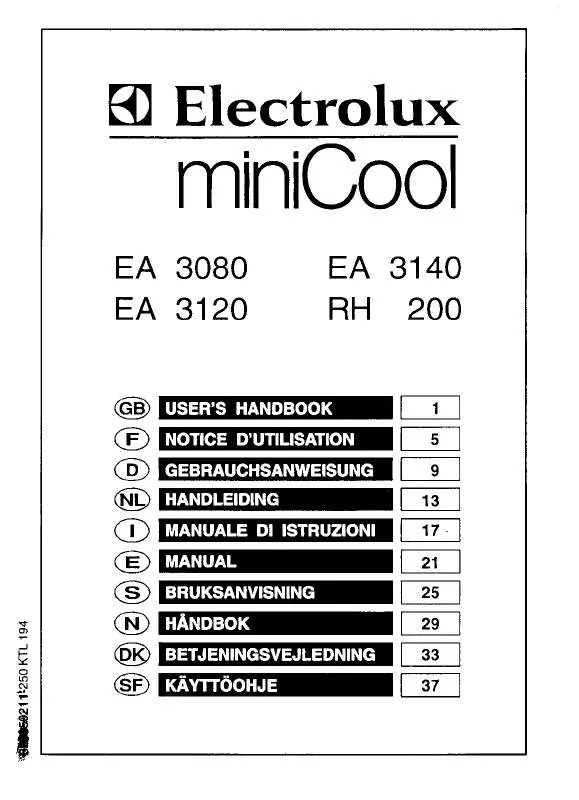 Mode d'emploi AEG-ELECTROLUX EA3080