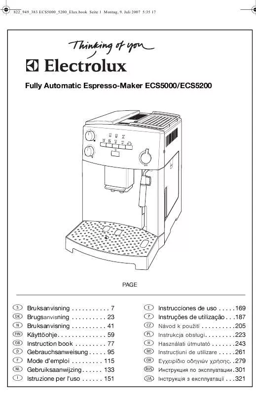 Mode d'emploi AEG-ELECTROLUX ECS5000