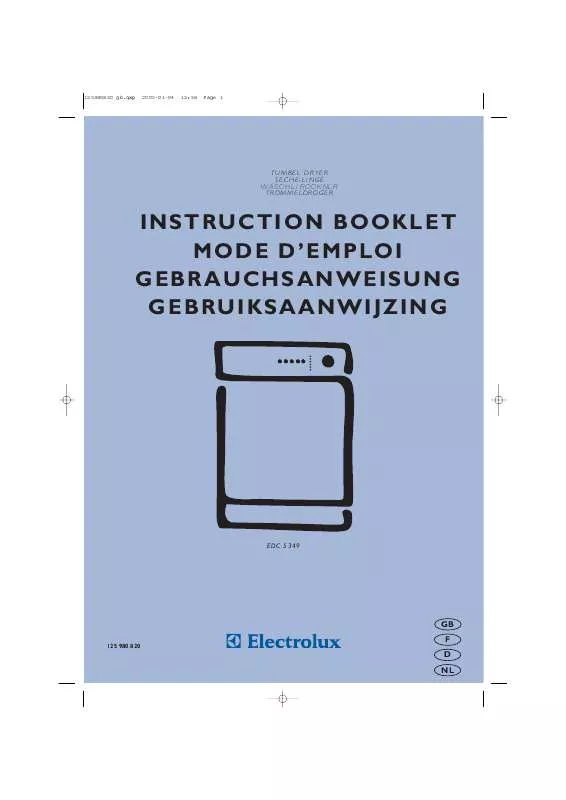 Mode d'emploi AEG-ELECTROLUX EDC5349