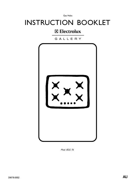 Mode d'emploi AEG-ELECTROLUX EGG76U