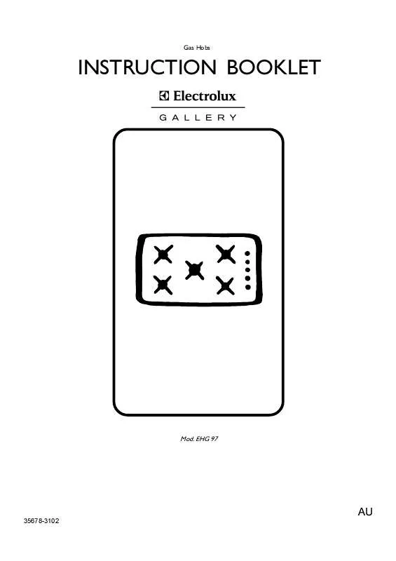 Mode d'emploi AEG-ELECTROLUX EHG97X