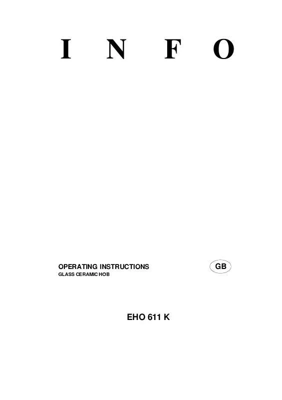 Mode d'emploi AEG-ELECTROLUX EHO611K