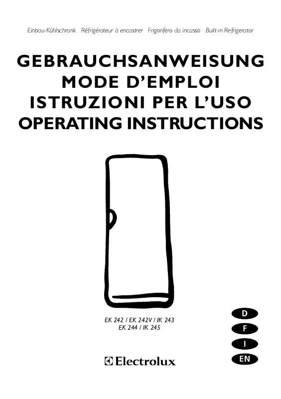 Mode d'emploi AEG-ELECTROLUX EK242V10LW