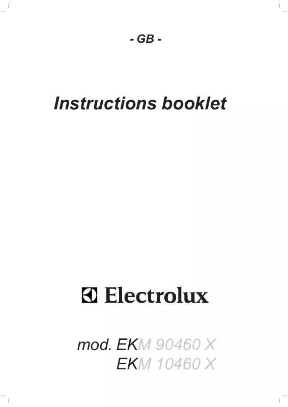 Mode d'emploi AEG-ELECTROLUX EKM90460X