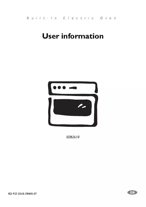 Mode d'emploi AEG-ELECTROLUX EOB2610B UK BASE R