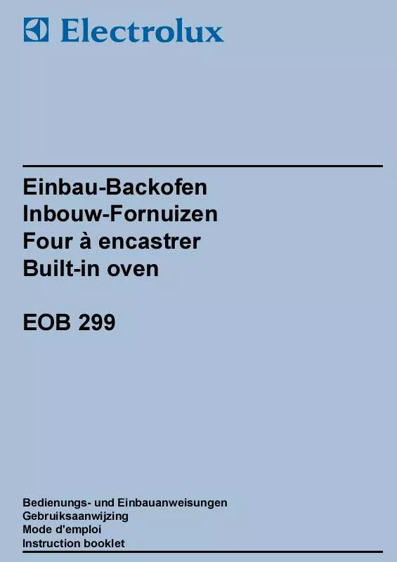 Mode d'emploi AEG-ELECTROLUX EOB299X