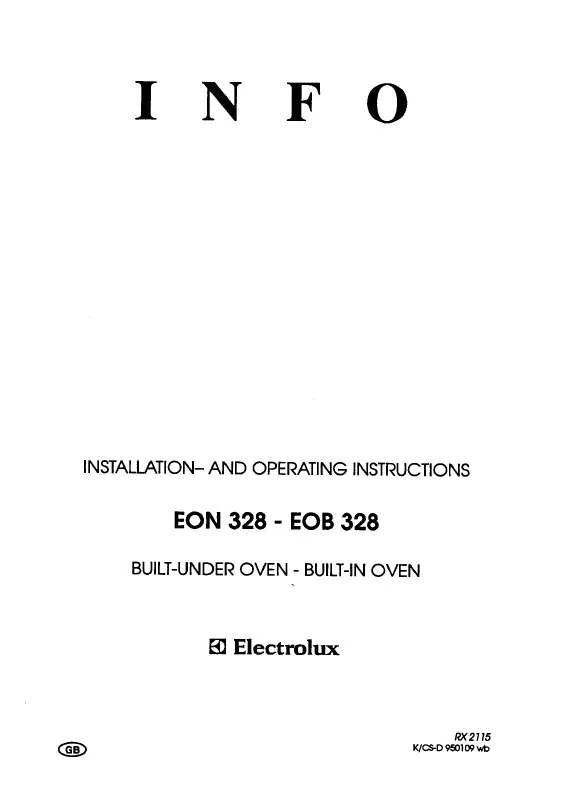 Mode d'emploi AEG-ELECTROLUX EOB328K