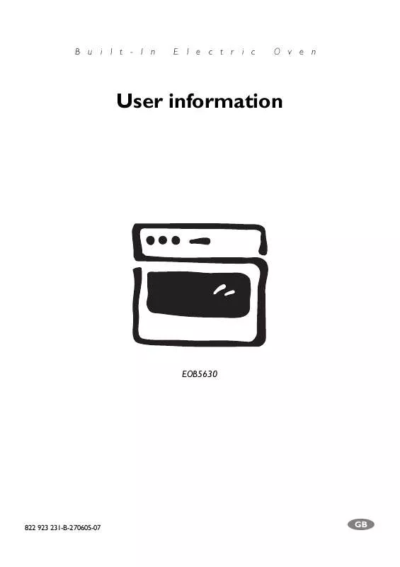 Mode d'emploi AEG-ELECTROLUX EOB5630B UK