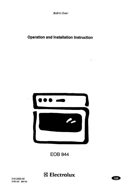 Mode d'emploi AEG-ELECTROLUX EOB944K