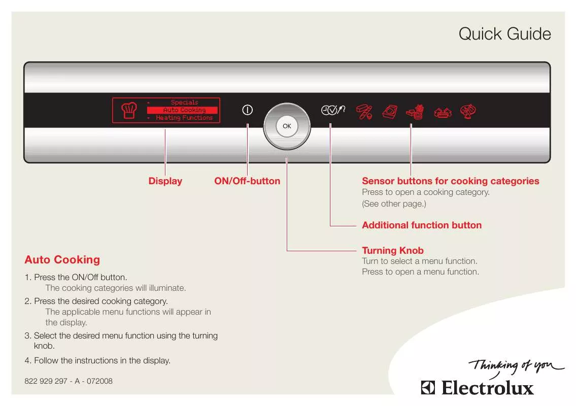 Mode d'emploi AEG-ELECTROLUX EOC69400X EU2 SMART