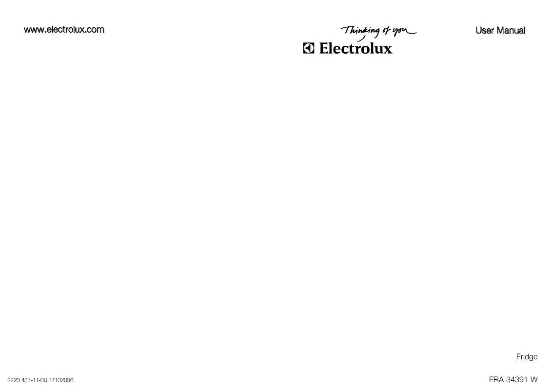 Mode d'emploi AEG-ELECTROLUX ERA34391W