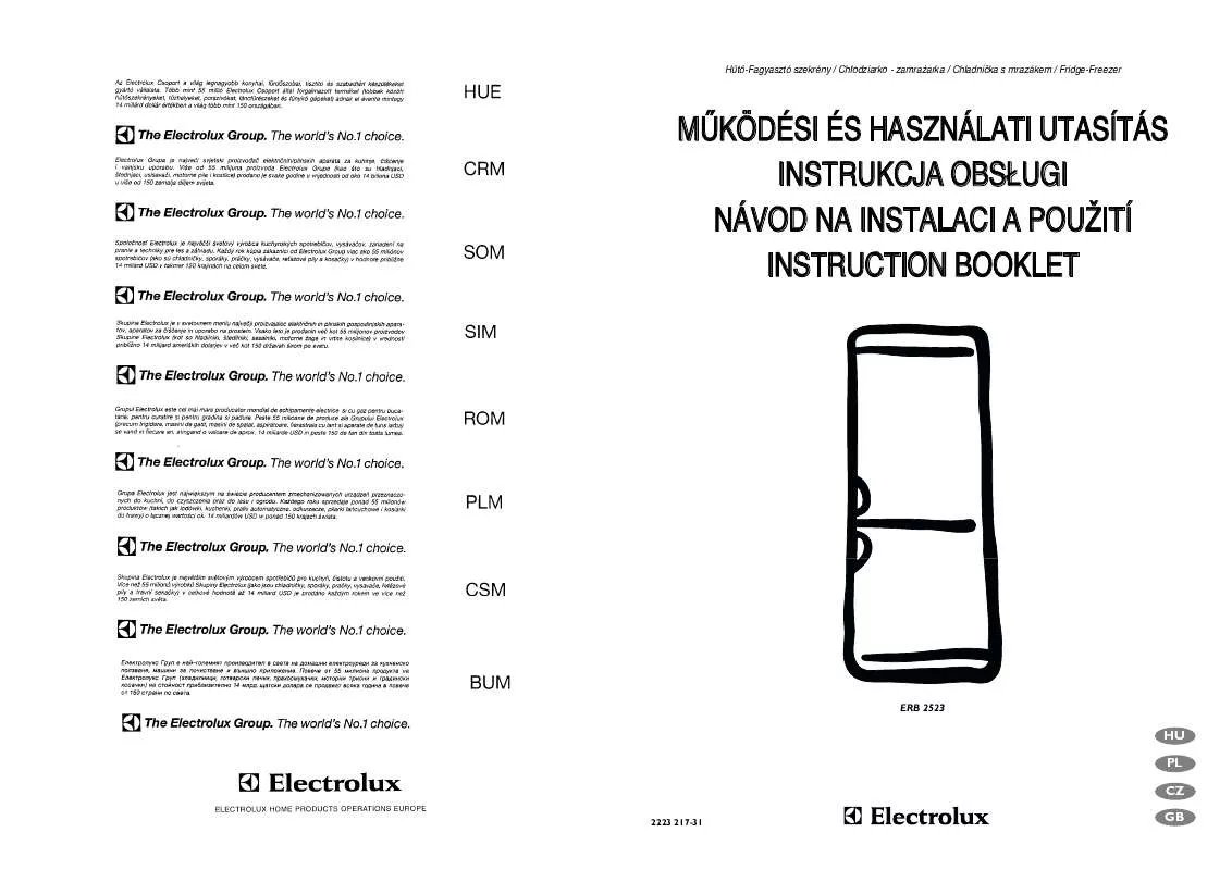 Mode d'emploi AEG-ELECTROLUX ERB2523