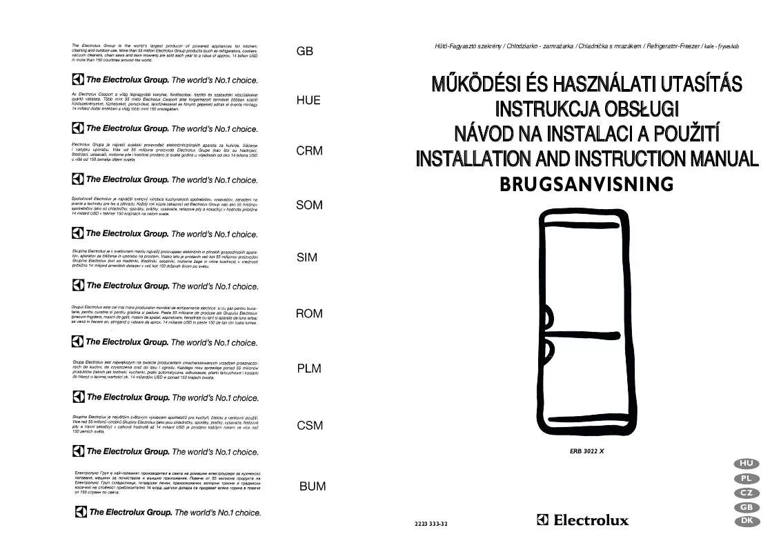 Mode d'emploi AEG-ELECTROLUX ERB3022X