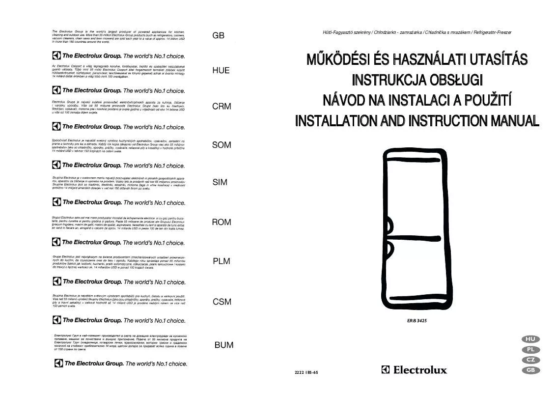 Mode d'emploi AEG-ELECTROLUX ERB3425: