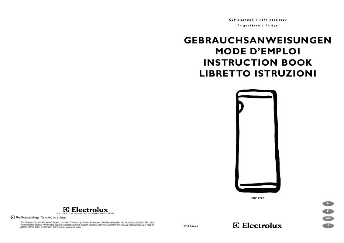 Mode d'emploi AEG-ELECTROLUX ERC2723