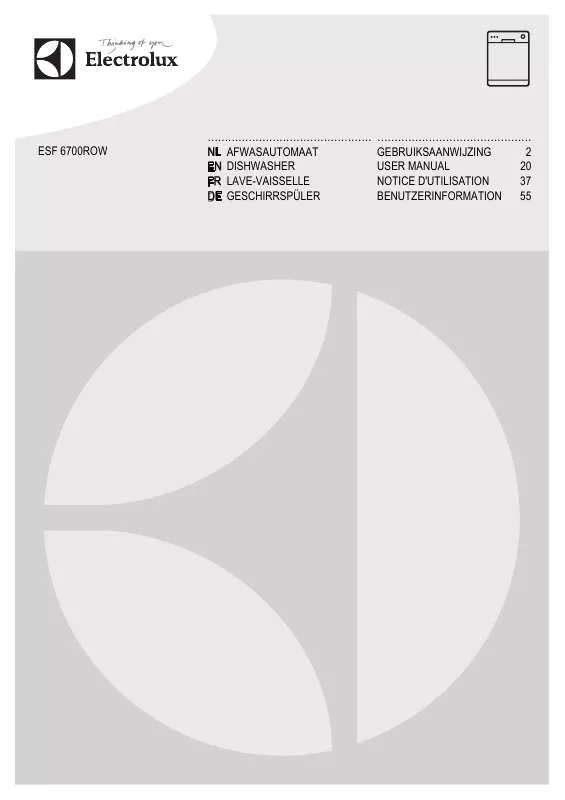 Mode d'emploi AEG-ELECTROLUX ESF6700ROW