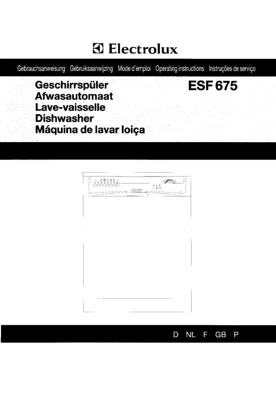 Mode d'emploi AEG-ELECTROLUX ESF675