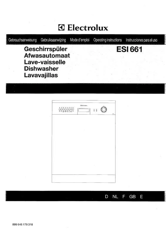 Mode d'emploi AEG-ELECTROLUX ESI661