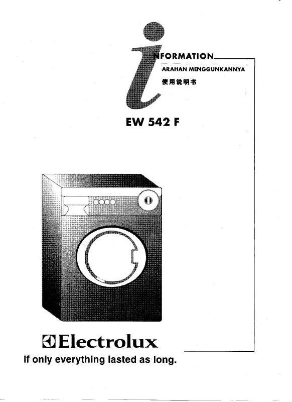 Mode d'emploi AEG-ELECTROLUX EW542F