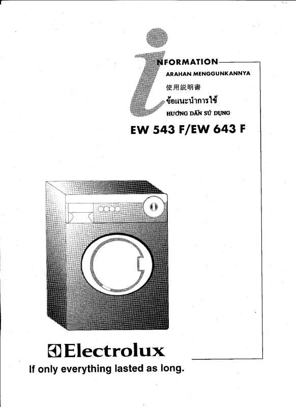 Mode d'emploi AEG-ELECTROLUX EW543F