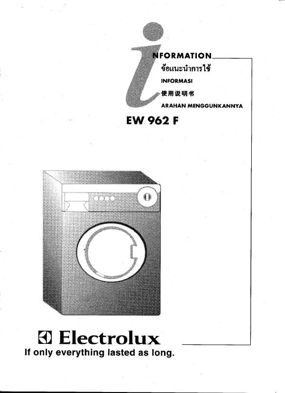 Mode d'emploi AEG-ELECTROLUX EW962F