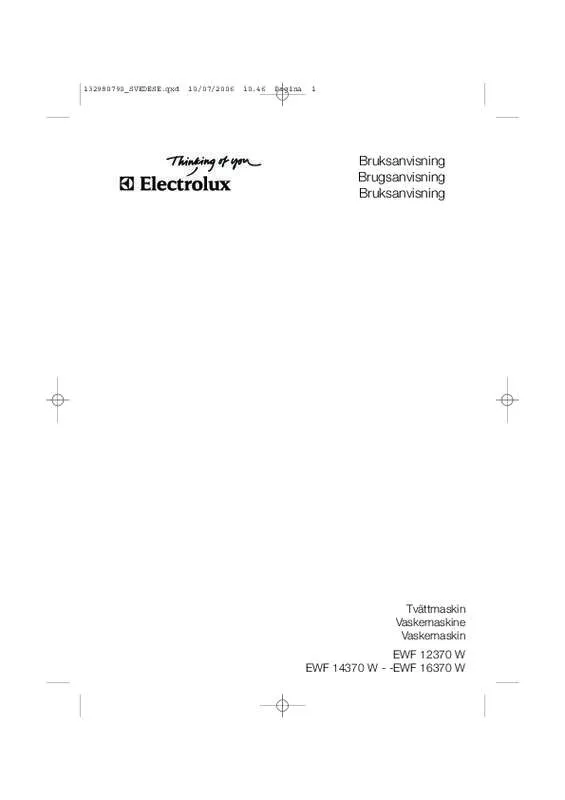 Mode d'emploi AEG-ELECTROLUX EWF16370W