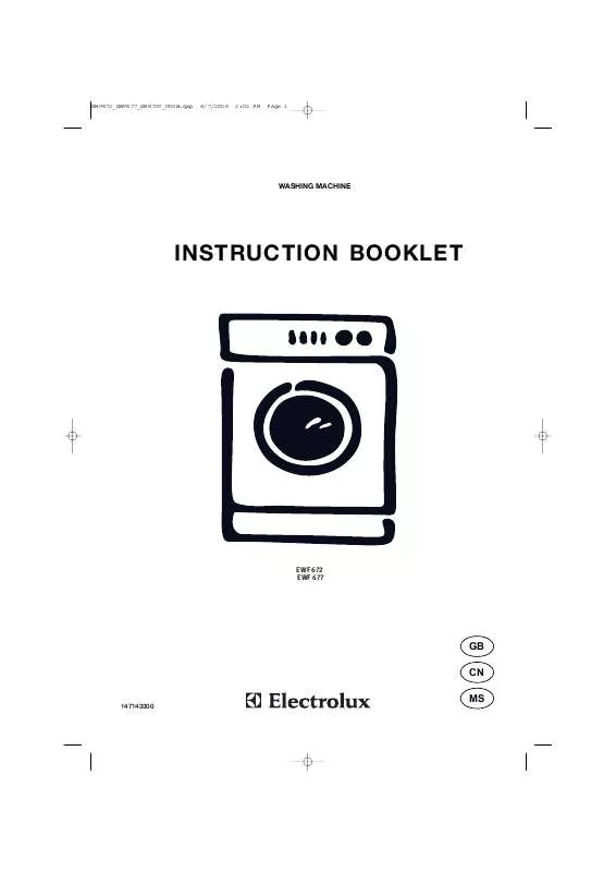 Mode d'emploi AEG-ELECTROLUX EWF672