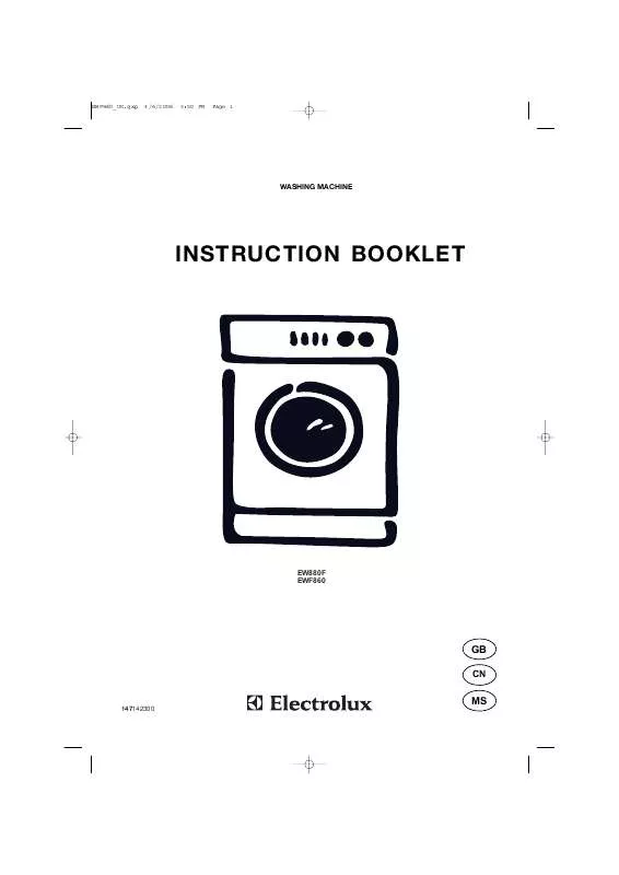 Mode d'emploi AEG-ELECTROLUX EWF860